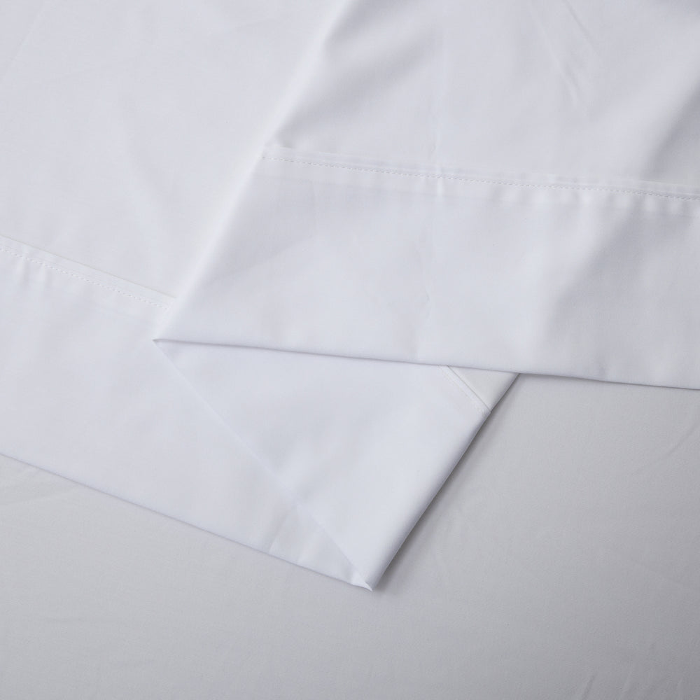 Dreamaker 1500TC Cotton Rich Sateen Sheet Set White King Single Bed