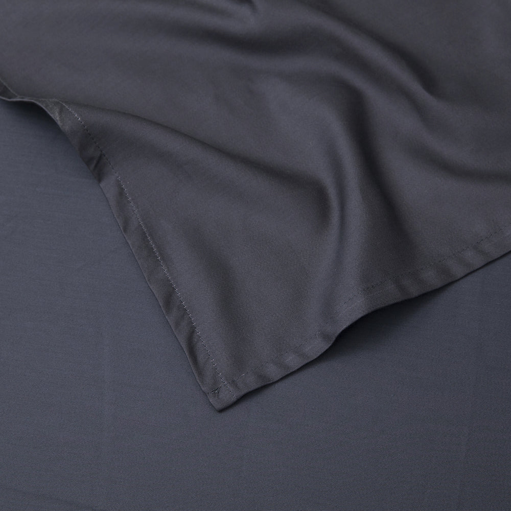 Dreamaker 1500TC Cotton Rich Sateen Sheet Set Charcoal King Single Bed