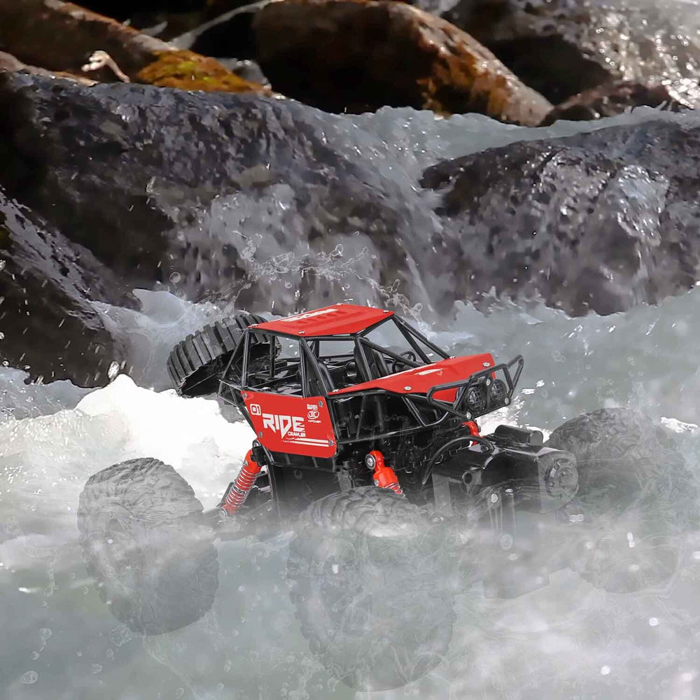 Lenoxx Remote Control Waterproof Amphibious Car (Red) - For All Terrains