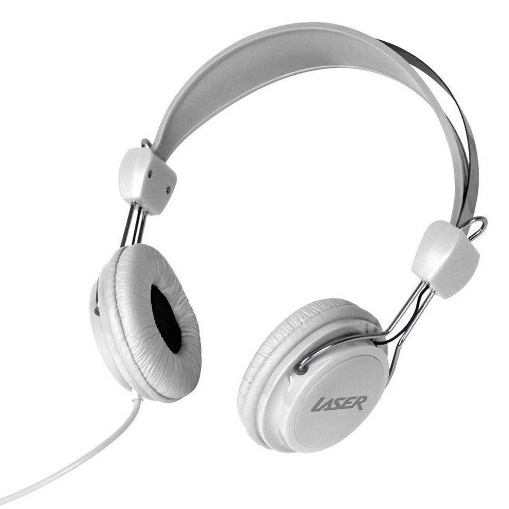 2PK Laser Volume Restricted Stereo Headphones For Kids - White