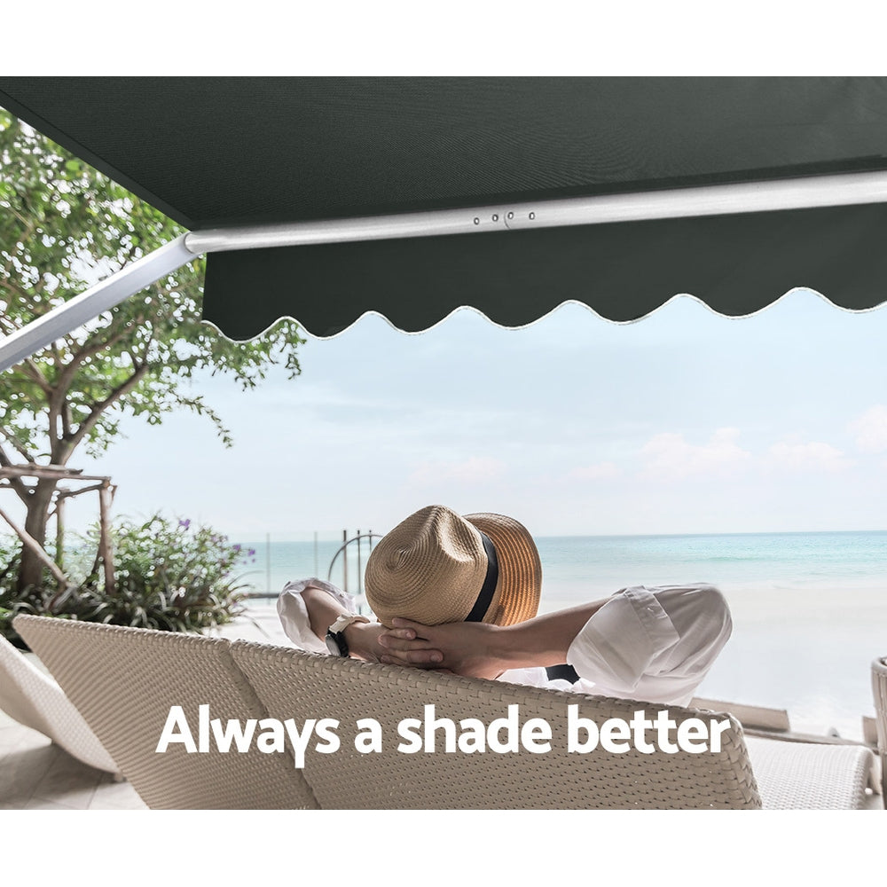 Instahut Outdoor Retractable Awning Blinds - 1.5 x 2.1M