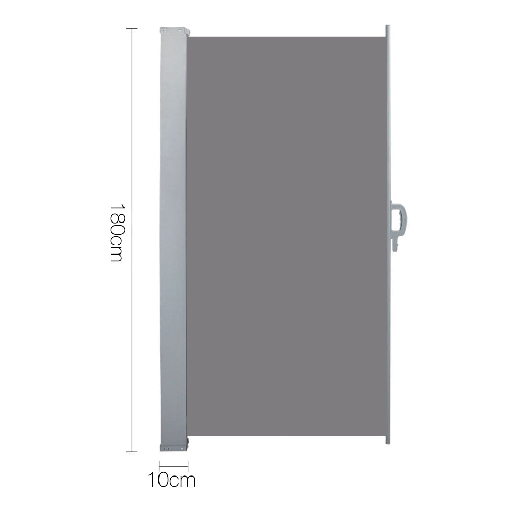 Instahut Retractable Side Awning Shade 1.8x3M - Grey