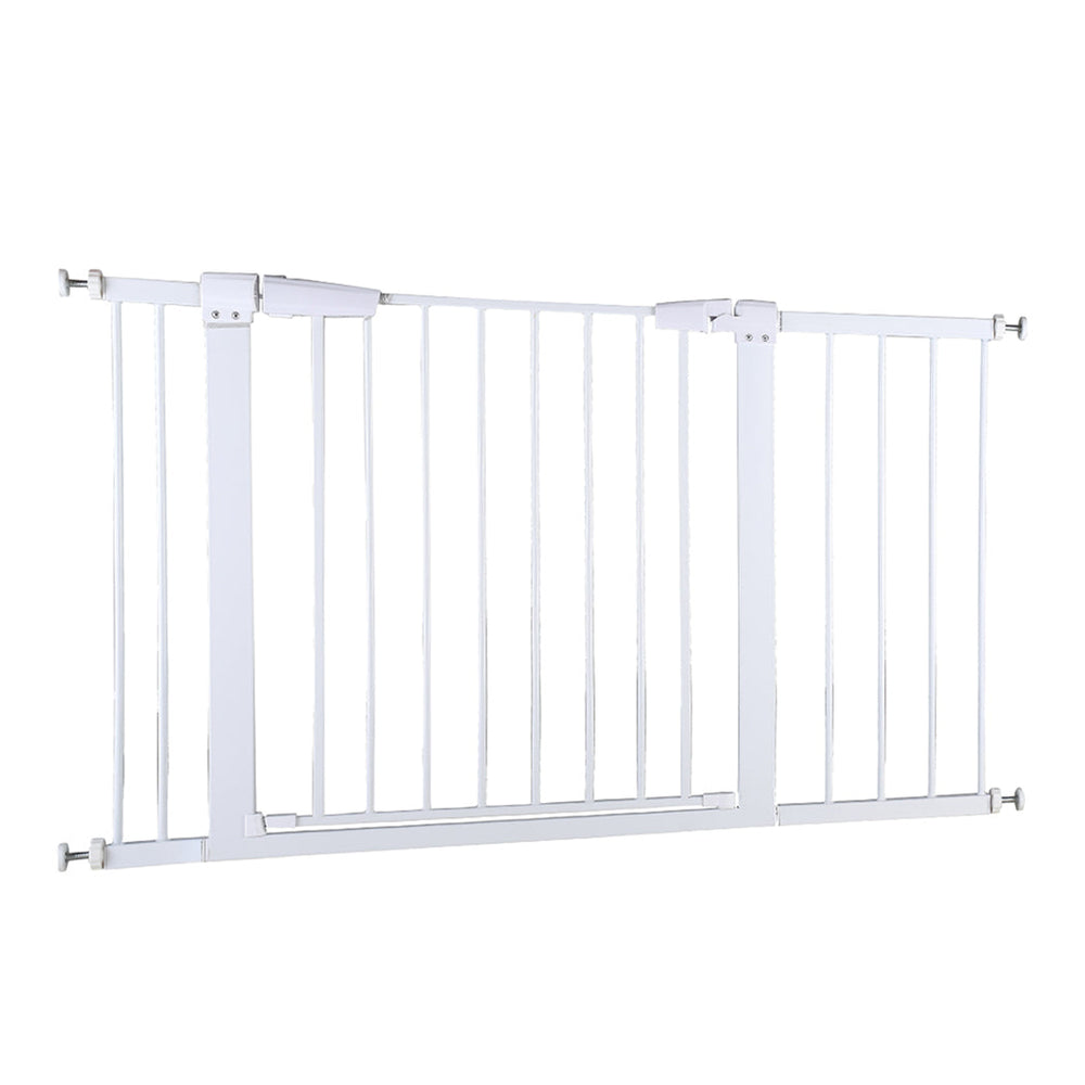 Levede Baby Safety Main Gate 70.5CM Kids Pet Security Stair Door Barrier White