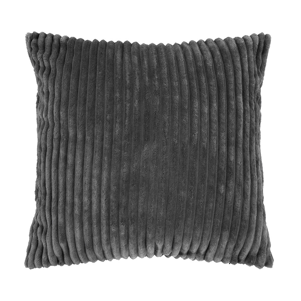 Bambury Channel Cushion Filled 50x50cm Charcoal