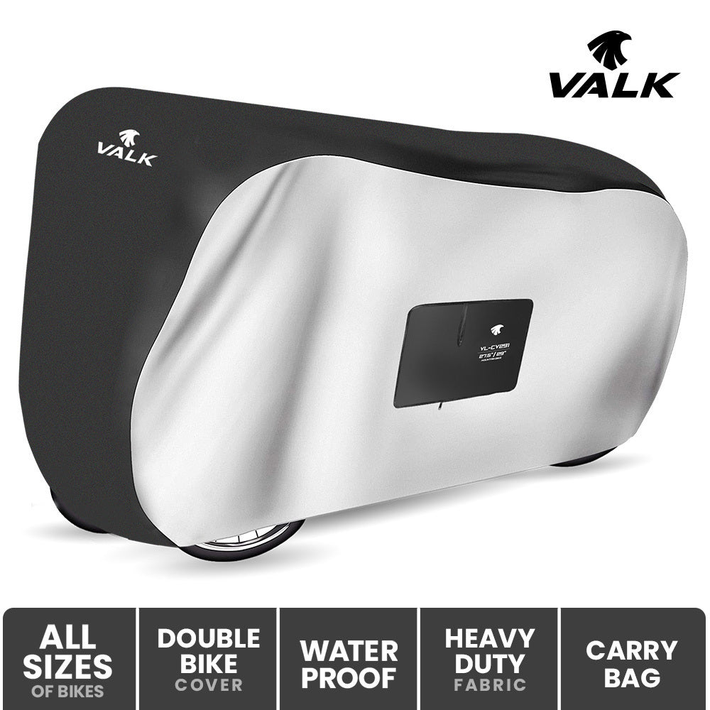 VALK Double Bike Cover Bicycle Universal Waterproof Outdoor Cycling UV Resistant