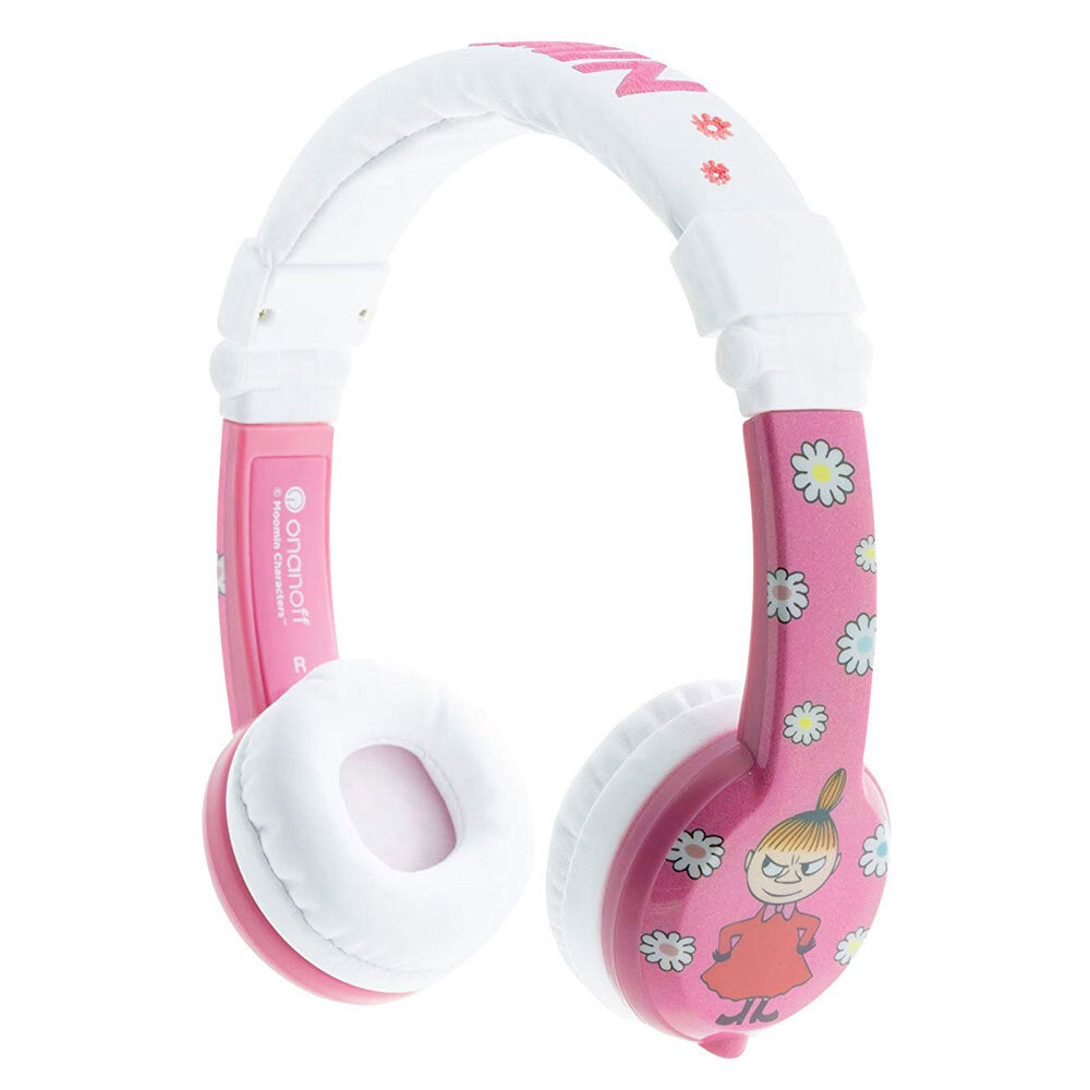 2PK Buddyphones Moomin Foldable Headphones w/Travel Bag Little My - Pink