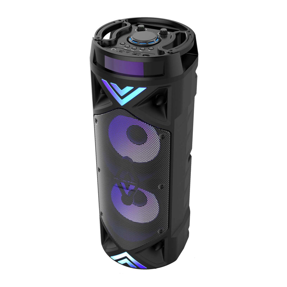 Lenoxx LED Portable Bluetooth Speaker with Multi-Coloured Lights &amp; Remote Control