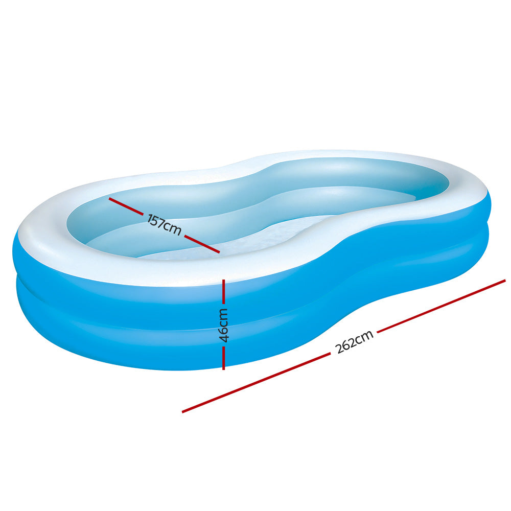 Bestway Inflatable Swimming Pool 2.62m x 1.57m x 46cm