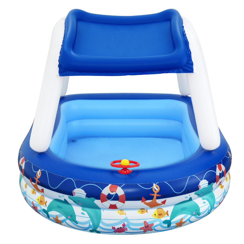 Bestway Kids Inflatable Play Pool with Canopy Sun Shade