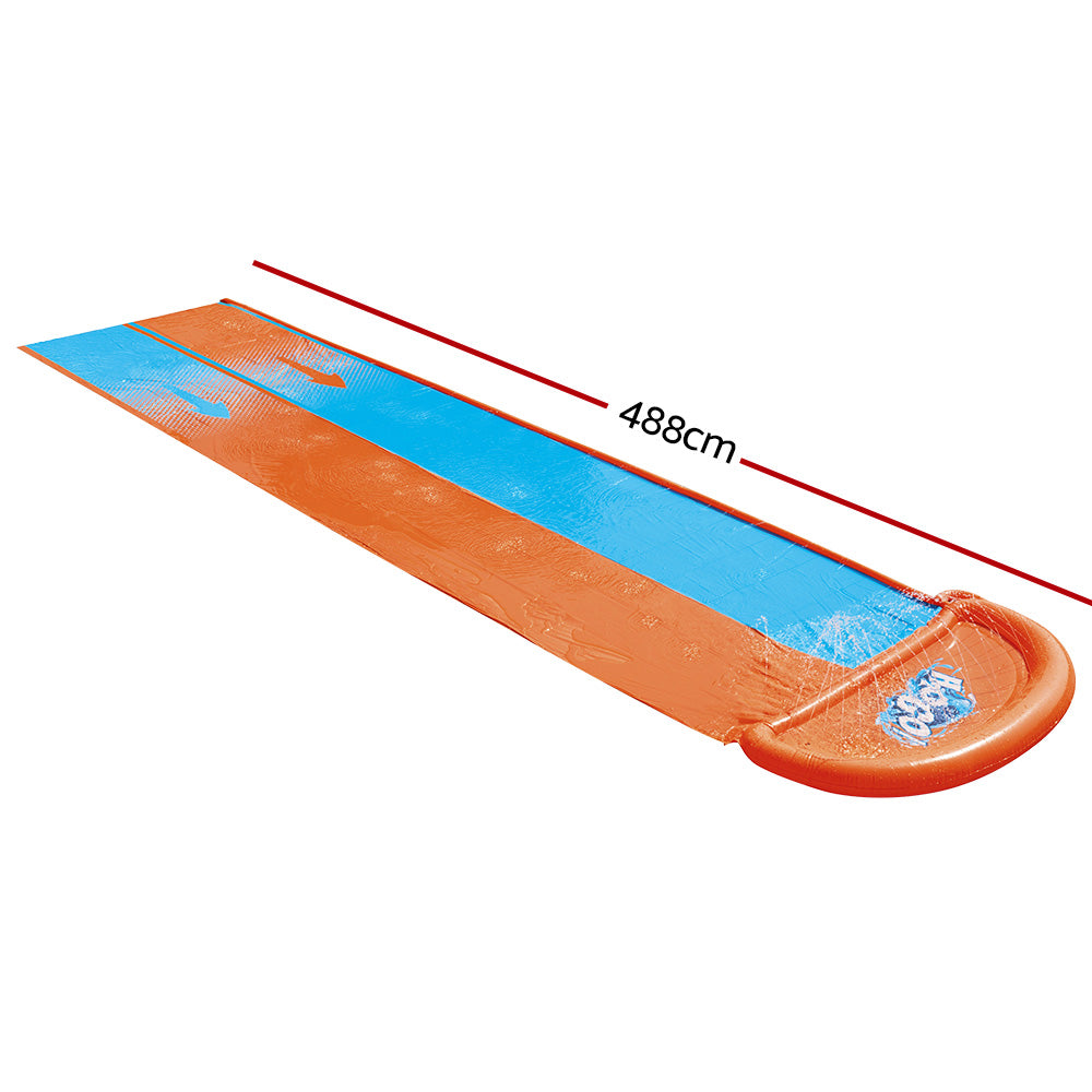 Bestway 4.88m Double Lane Inflatable Water Slip Slide - Orange/Blue