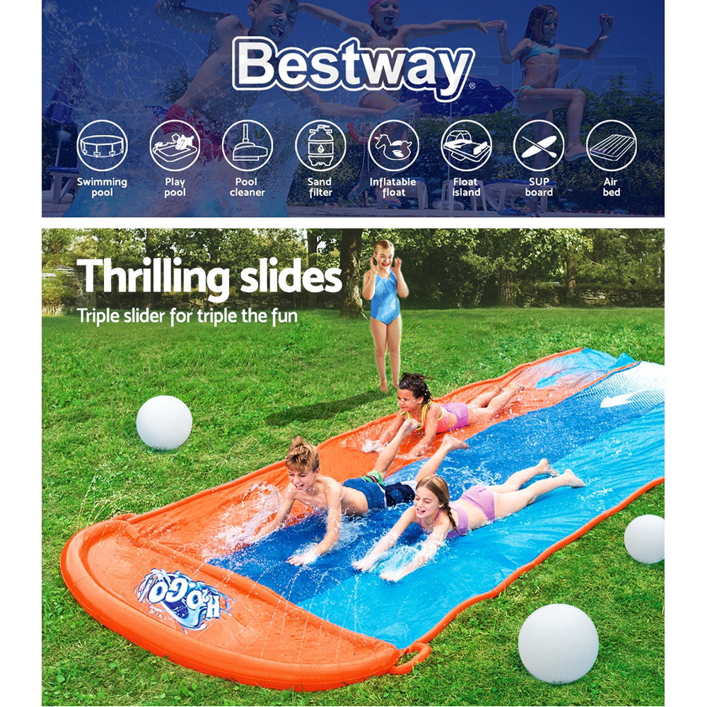 Bestway Inflatable Water Slip And Slide Kids Splash Toy 4.88M