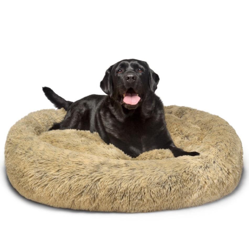 Calming Dog Bed by Fur King &quot;Aussie&quot; 115 CM - XL Brindle