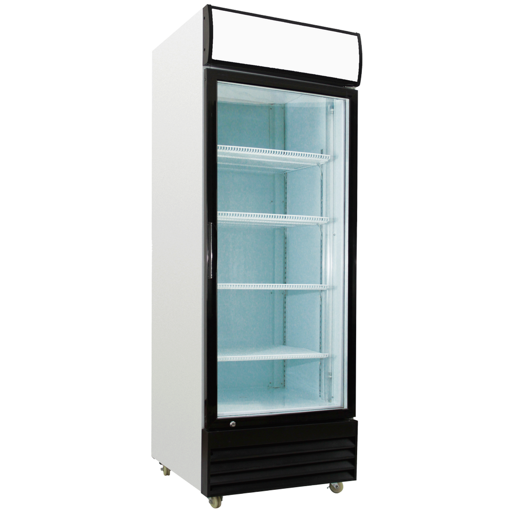 Exquisite DC400P One Glass Door Upright Display Commercial Refrigerators White 400 Litre