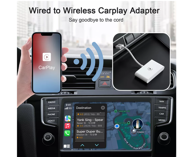OROTEC Wireless CarPlay Adapter for iPhone &amp; Apple CarPlay Dongle