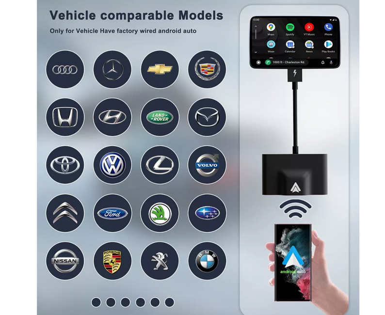 OROTEC Wireless CarPlay Adapter for Android Devices and Auto