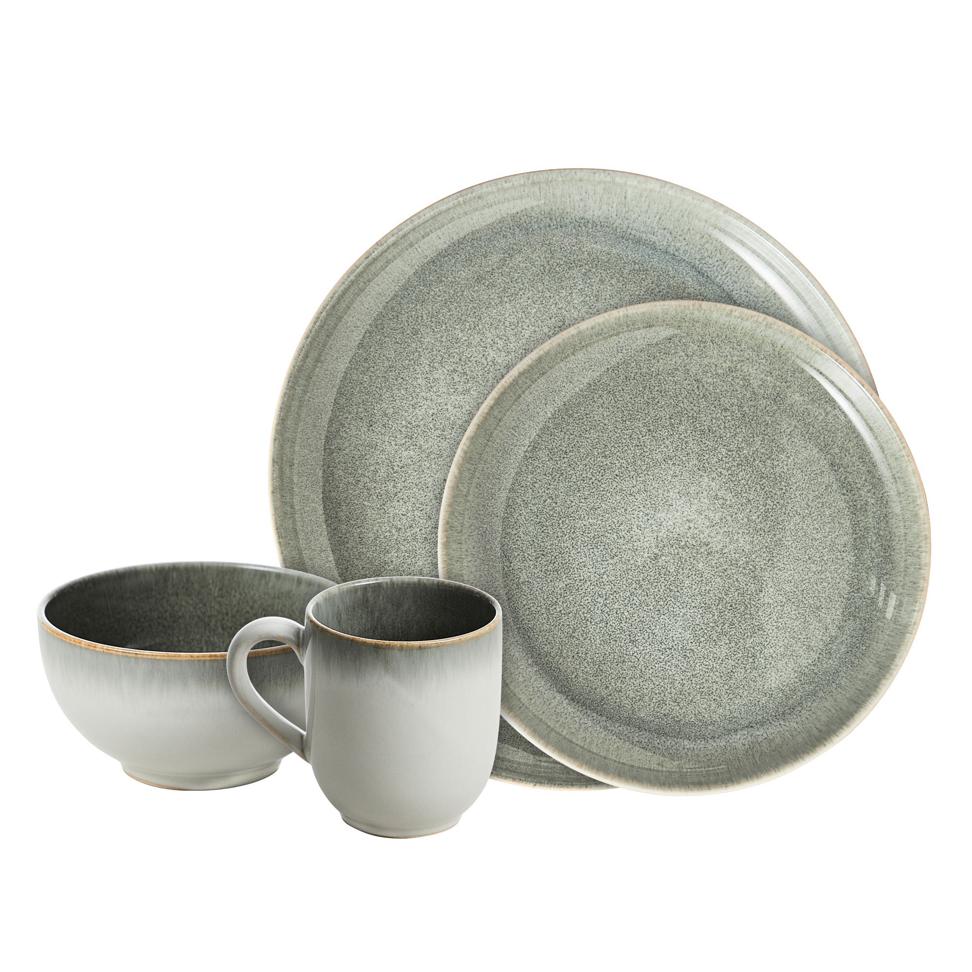 16 Piece Nova Reactive Stoneware Dinner Set Olive – Coles Best Buys ...