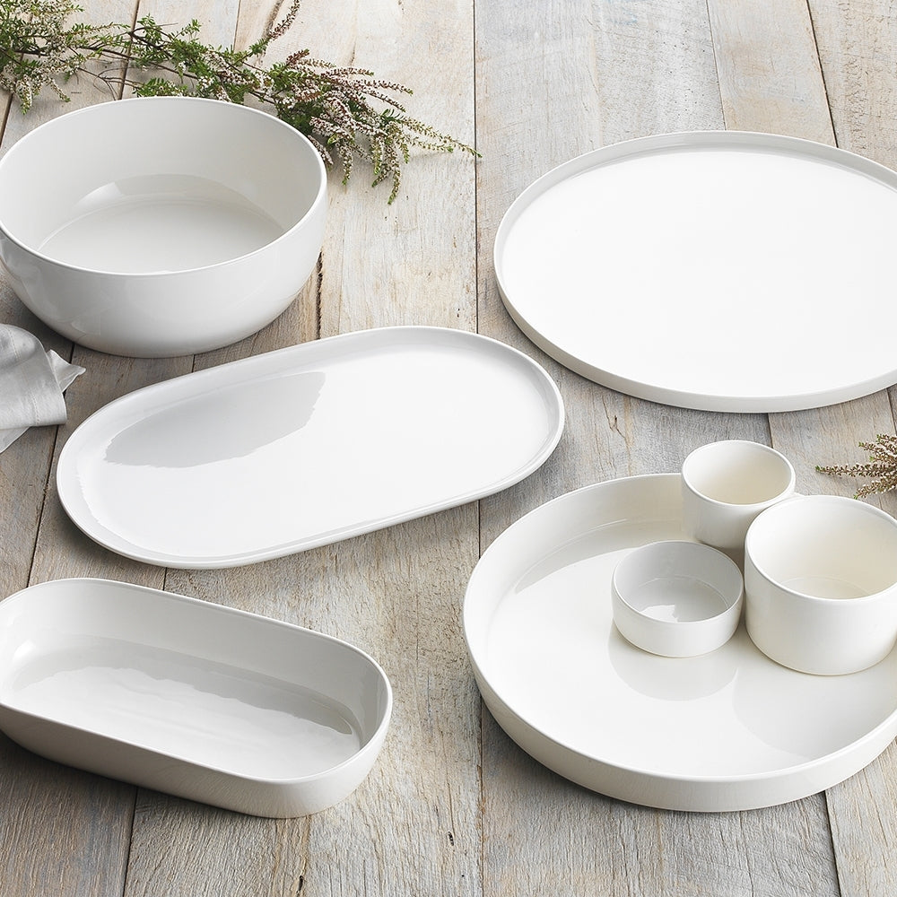Ecology Origin Porcelain 40.5cm Round Serving Platter - White