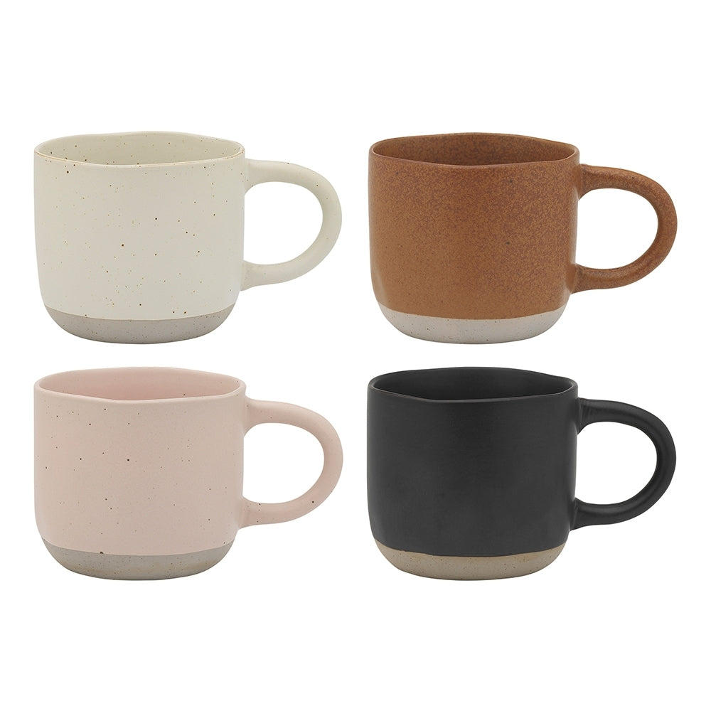 4pc Ecology Otter Stoneware 300ml Coffee Mug Cup Set