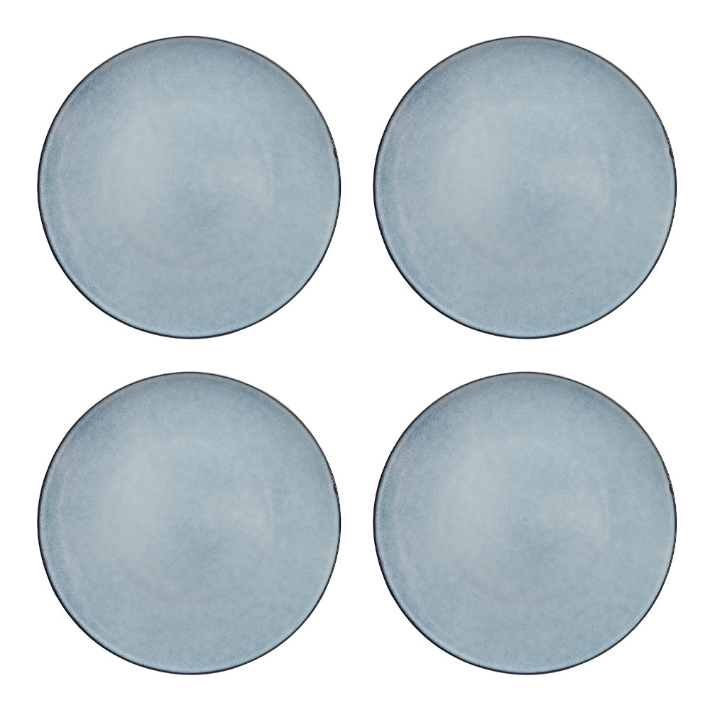 4PK Ecology 29cm Circa Dinner Plate Food/Salad Platter Stoneware - Sky Blue