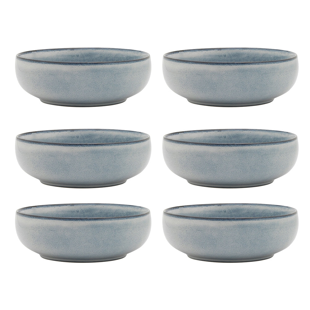 6PK Ecology 16cm Circa Rice/Soup Serving Bowl Stoneware - Sky Blue