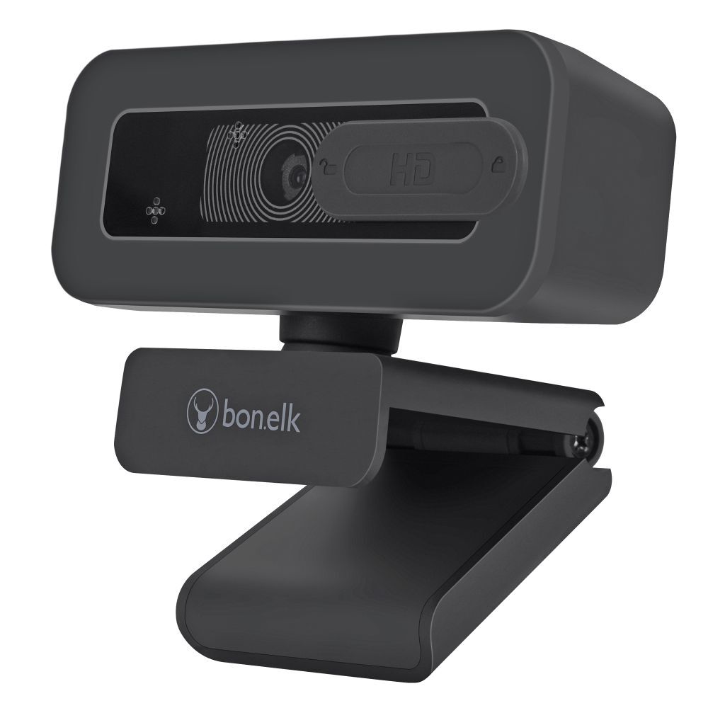 Bonelk Clip-On USB Webcam Pro 1080p For PC/Laptop - Black