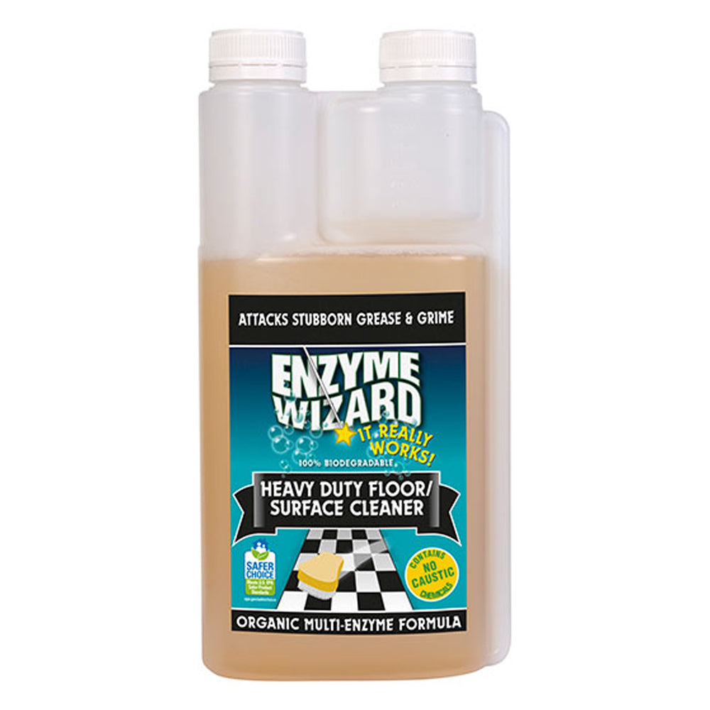 2x Enzyme Wizard Heavy Duty Floor Cleaner 1L Twin