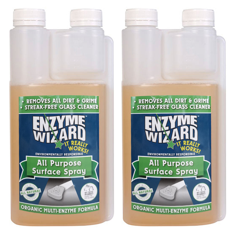 2x Enzyme Wizard All Purpose Surface 1L Twin