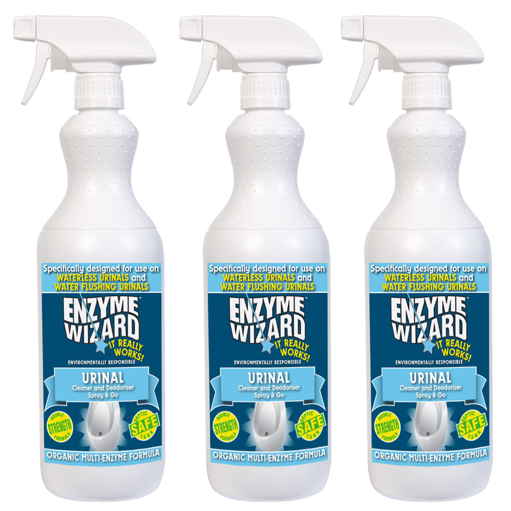 3x Enzyme Wizard Urinal Cleaner 1L Spray RTU