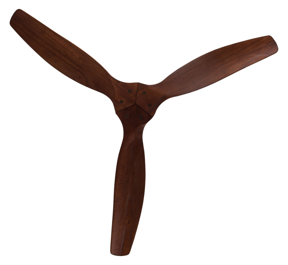 Viviendo 52 Inch 3 Solid Wood Blade Whisper AC Ceiling Fan with 3 Speed Remote Control - Brown