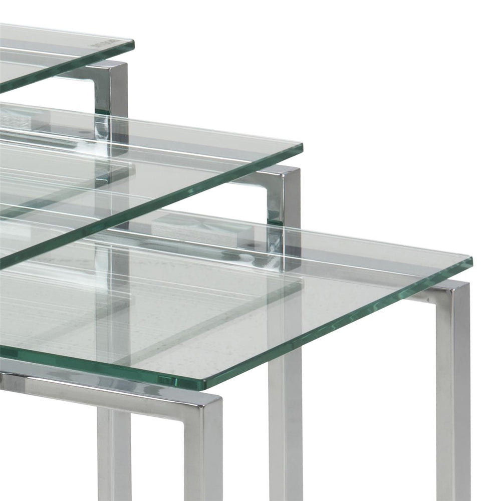 Marketlane Living Set of 3 Manhattan Glass Nesting Tables