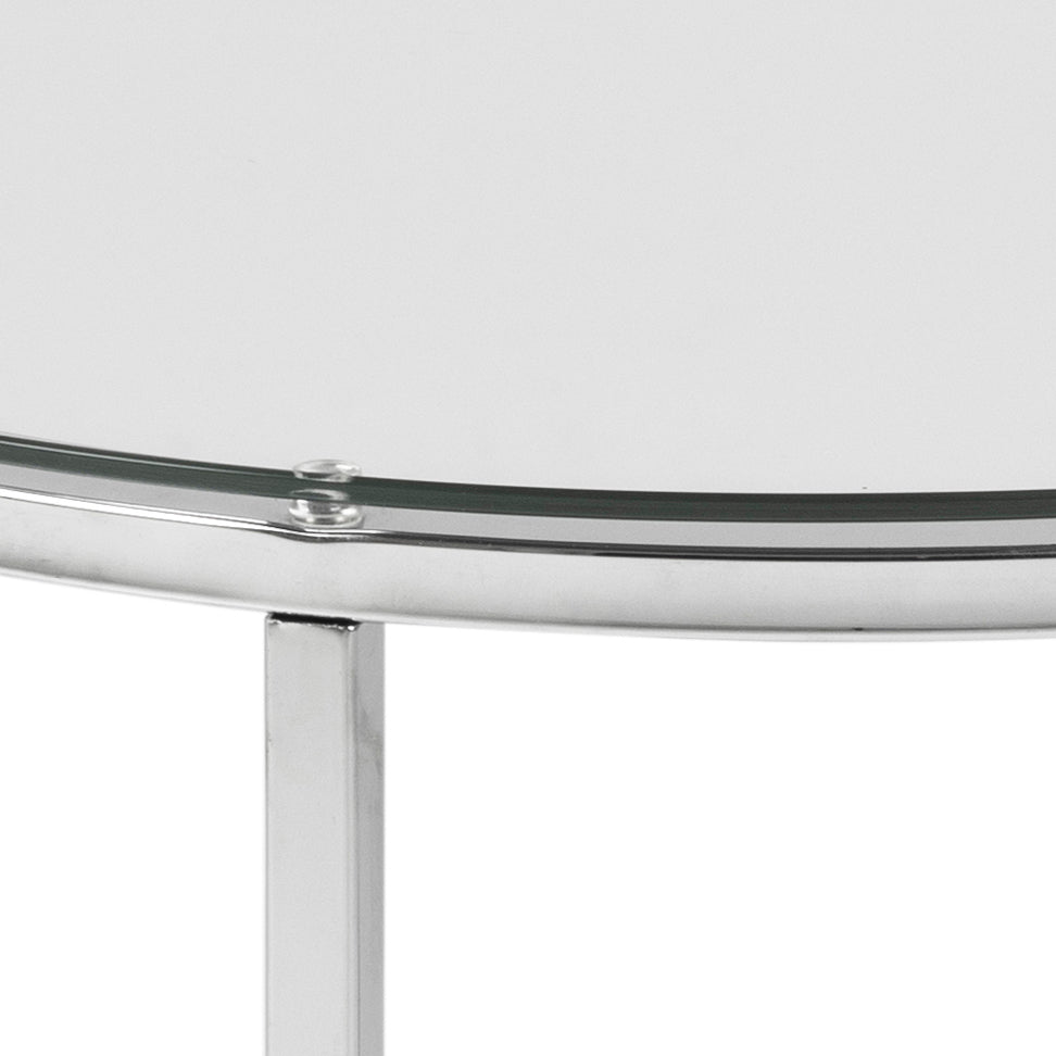 Marketlane 55cm Round Glass Top Coffee Table