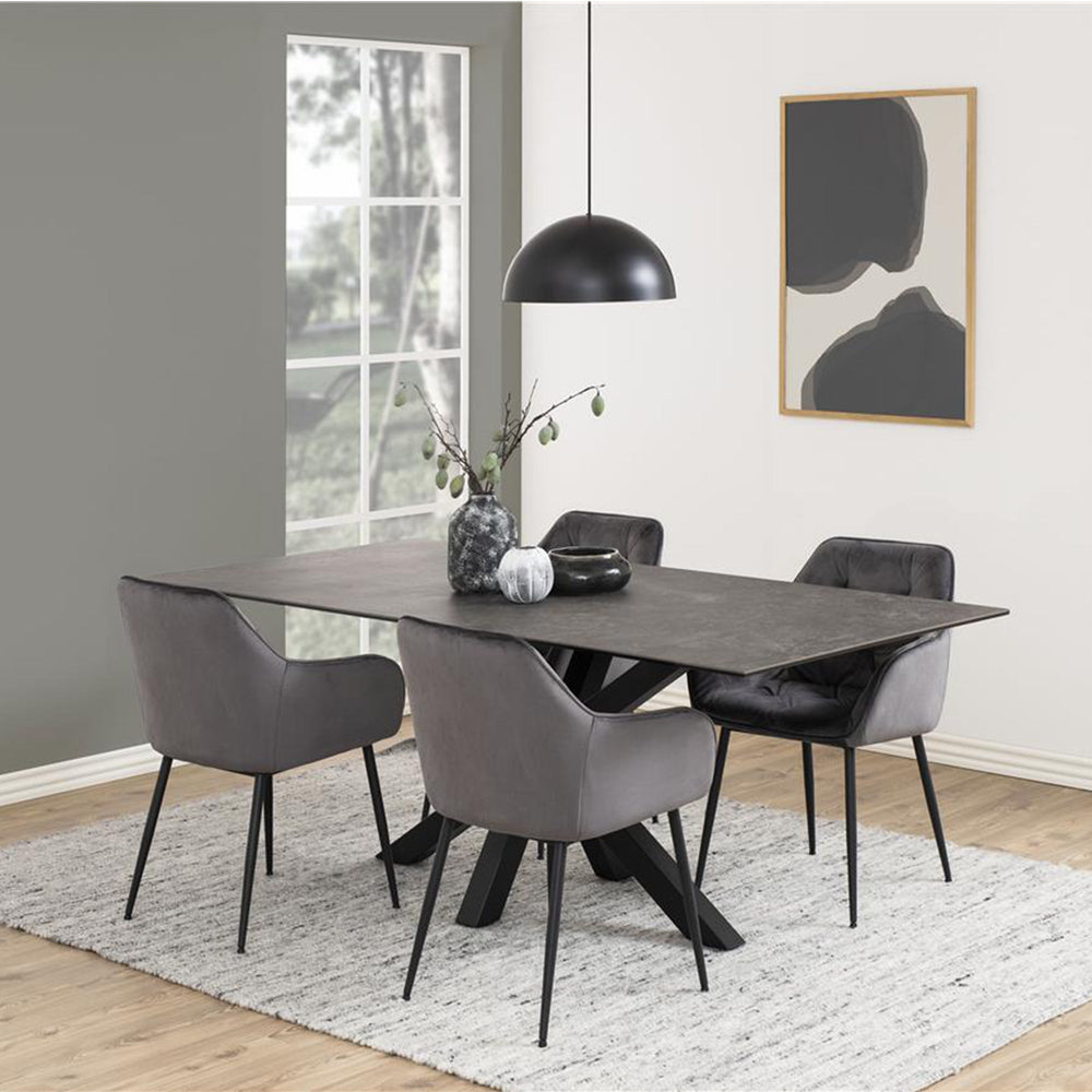 Marketlane Set of 2 Living Stella Dining Chair Dark Grey