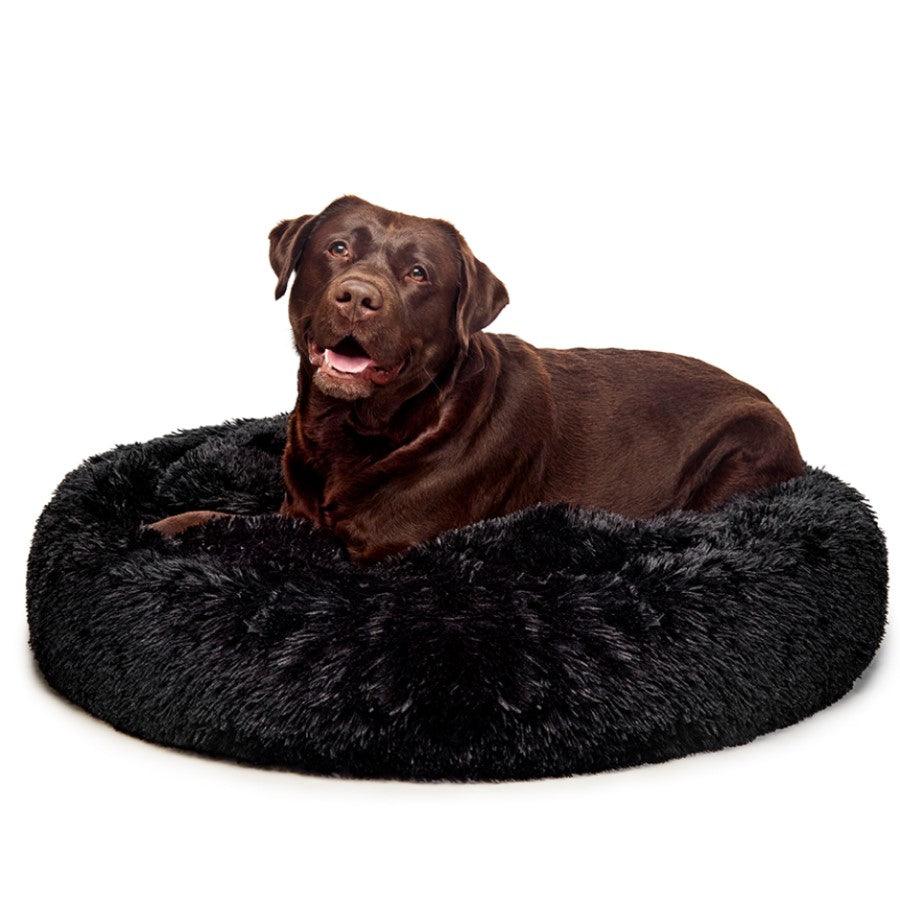 Calming Dog Bed by Fur King &quot;Aussie&quot; 100 CM - Large Black