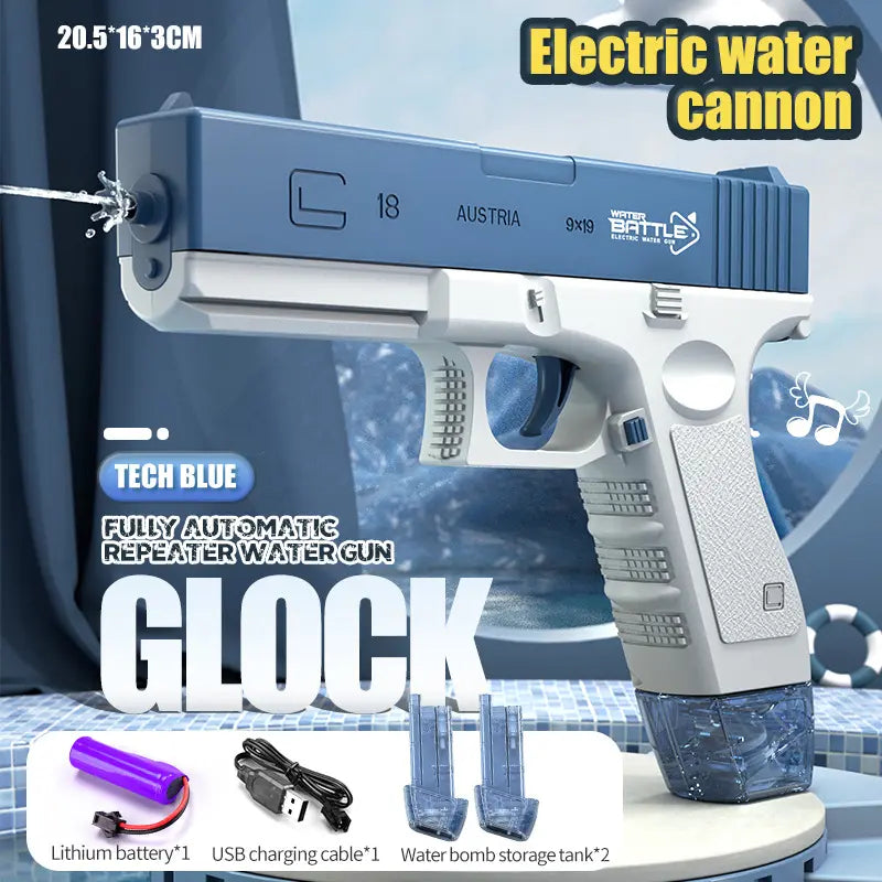 Toys Glock Clip Version of Bullet Drum The Electric Water Gun 2023 New Outdoor Child Design Shooting Game Pistol Kids Toys