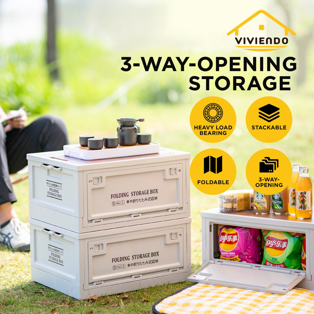 Viviendo Portable Heavy Duty 3-Way Open Camping Storage Box Foldable a –  Coles Best Buys Online Exclusives