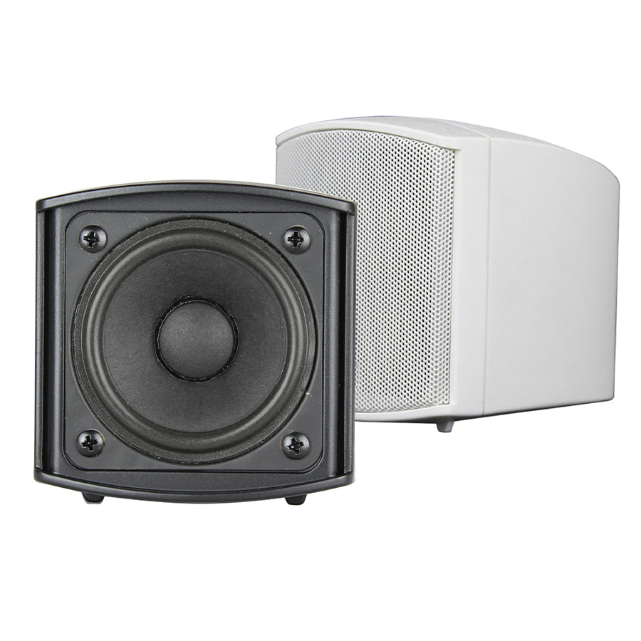 5PK Pure Acoustics 10cm/100W Mountable Cube Satellite Speaker - White