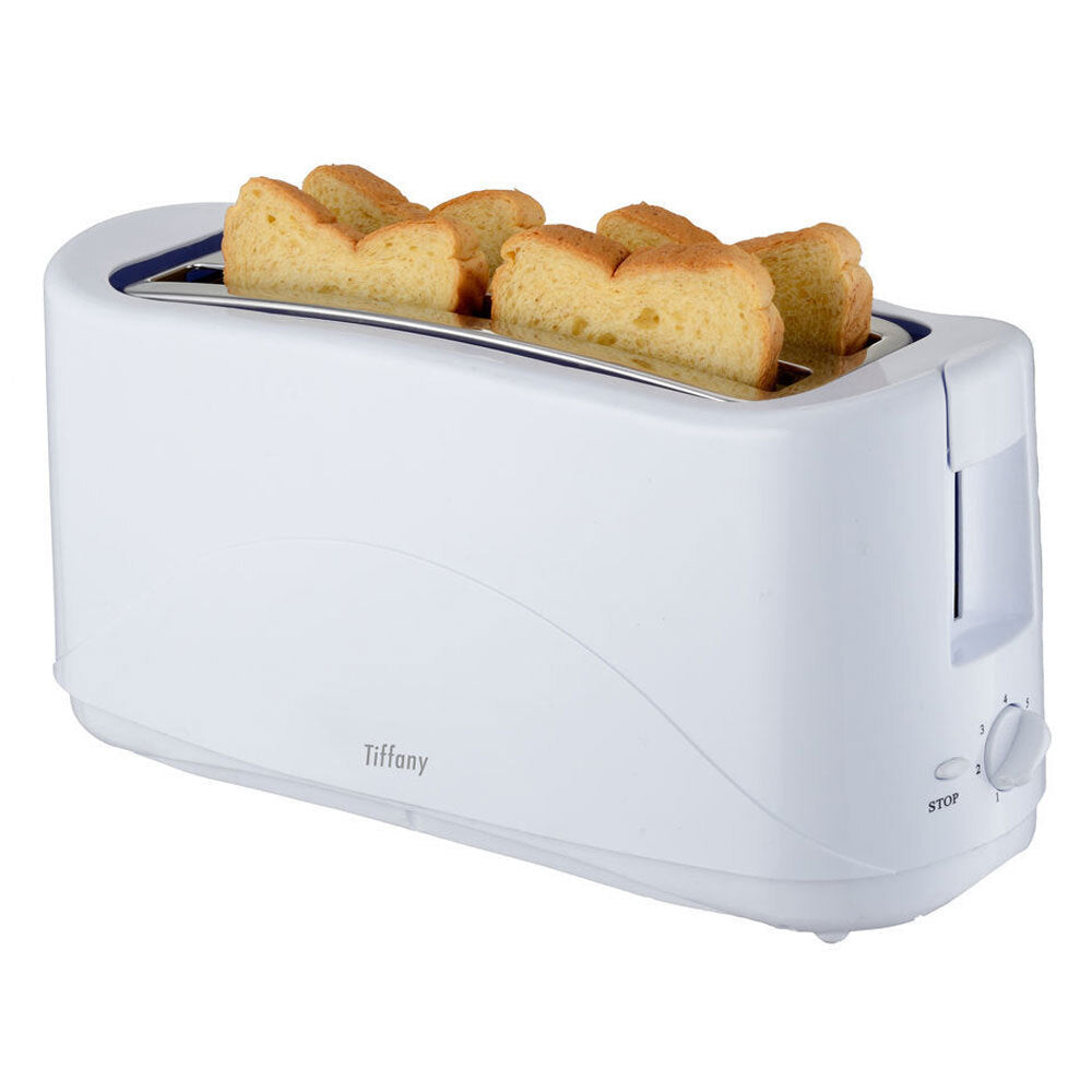 2pc Tiffany 1.7L Cordless Kettle/4 Slice Toaster - White