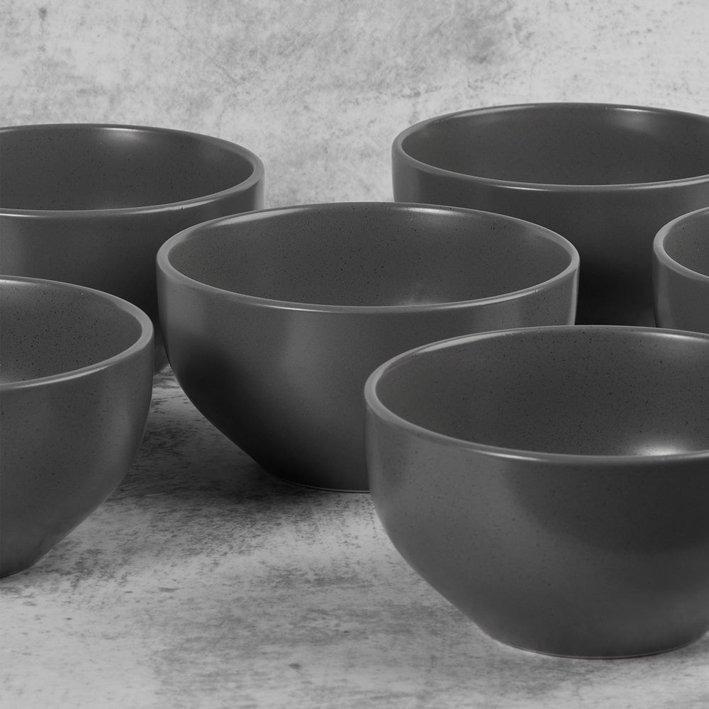 Set Of 6 Mari Bowl - Charcoal
