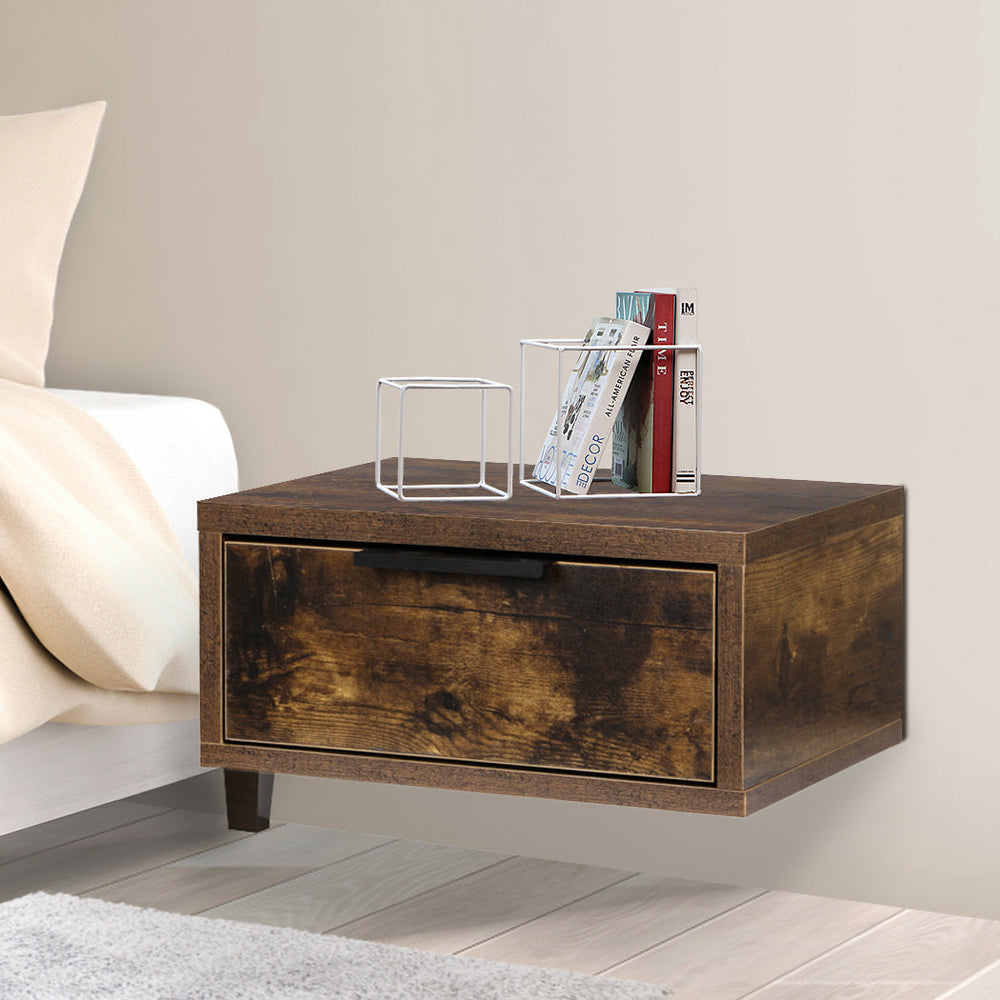 Levede Bedside Tables Drawers Wall Mounted Cabinet Floating Nightstand Bedroom
