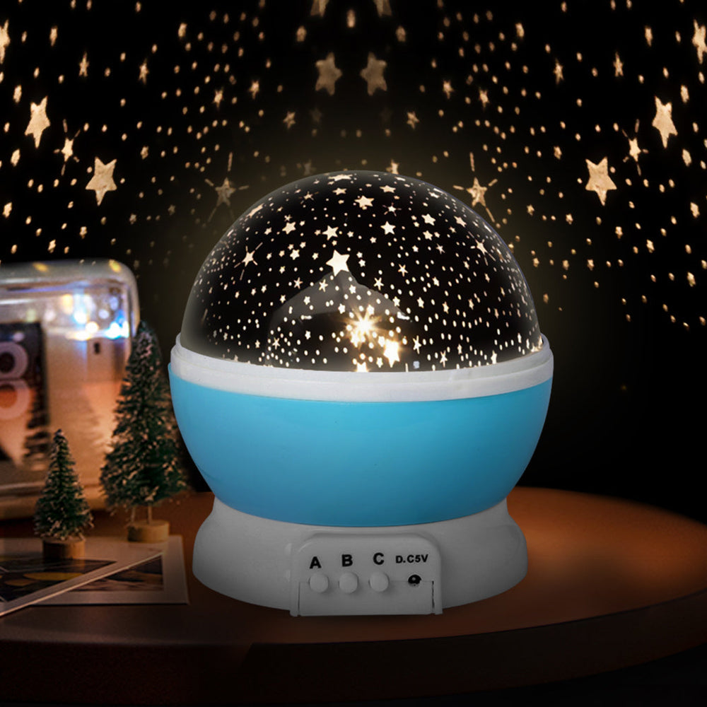 Traderight Group  LED Star Projector Light Galaxy Starry Night  Lamp Laser Rotating Bedroom Blue