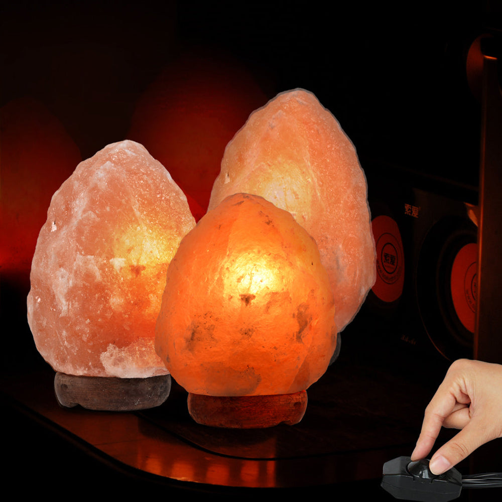 EMITTO 5-7kg Himalayan Salt Lamp Rock Crystal Natural Light Dimmer Switch Cord
