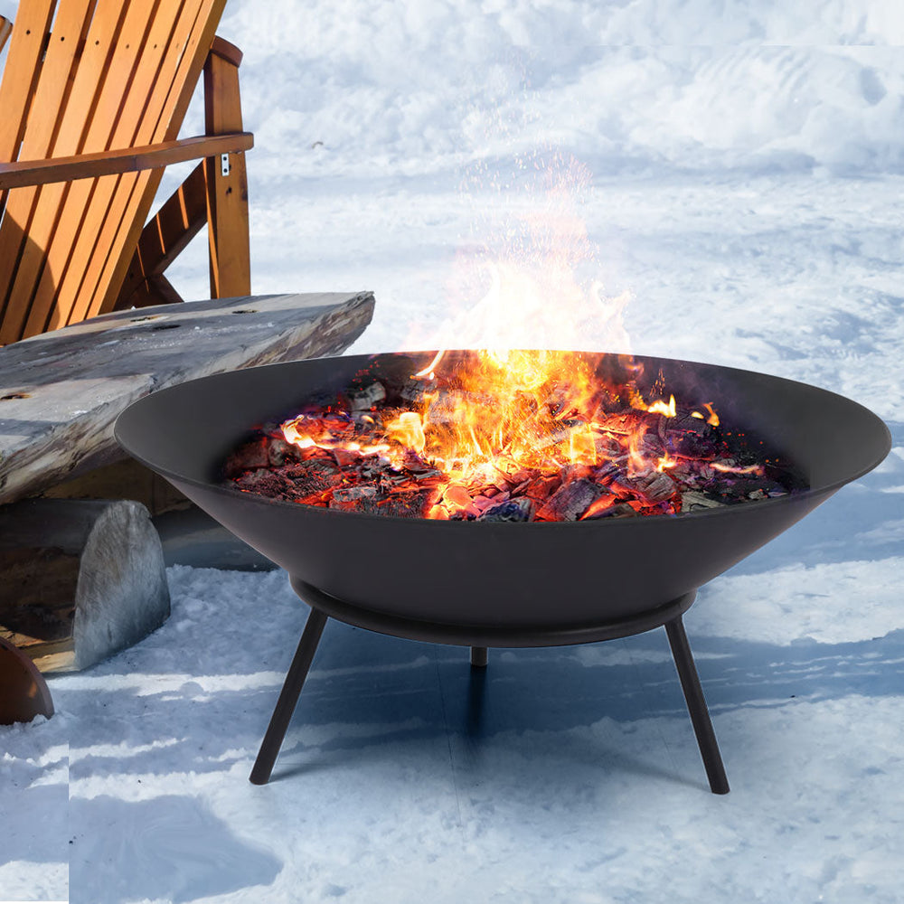 Moyasu Fire Pit Bowl 2IN1 Fireplace Camping Firepit Garden Outdoor Patio Heater