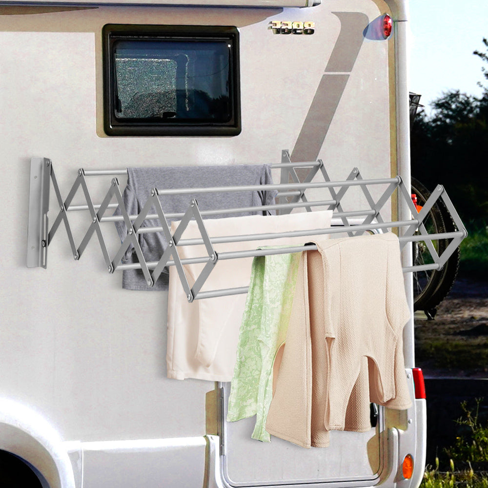 Expanded Clothesline Caravan Pull Out Clothes Airer RV Motorhome Trailer 900mm