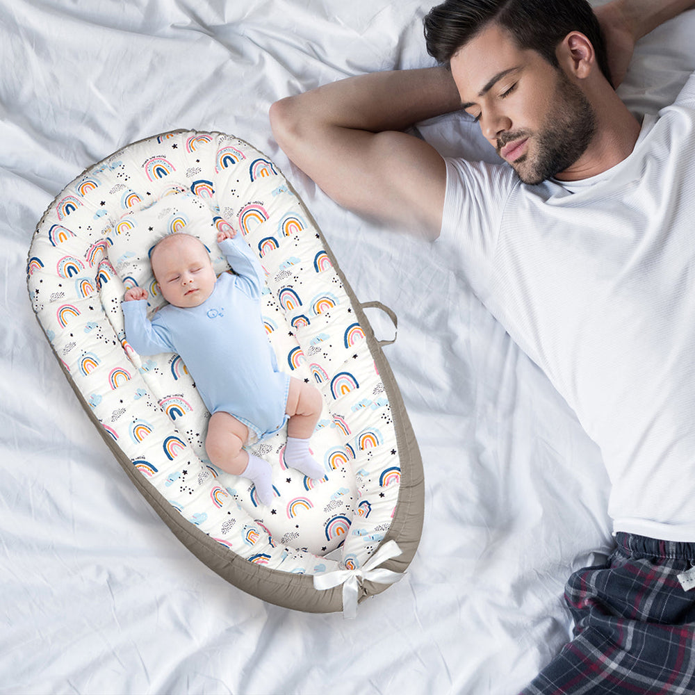 Bopeep Baby Nest Bed Lounger Sleeping Portable Pillow Newborn Bassinet Crib Pink