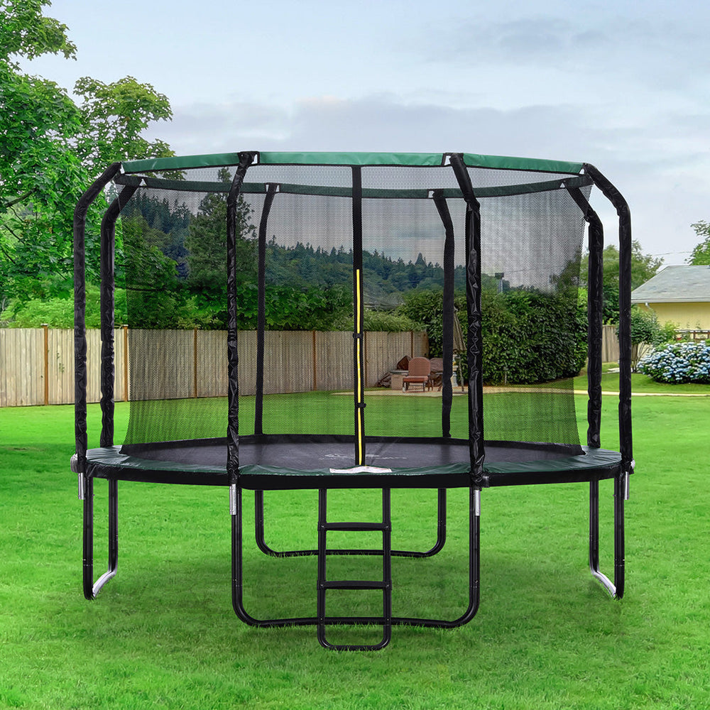 Centra Trampoline Round Trampolines Basketball set Safety Net Pad Mat 12FT