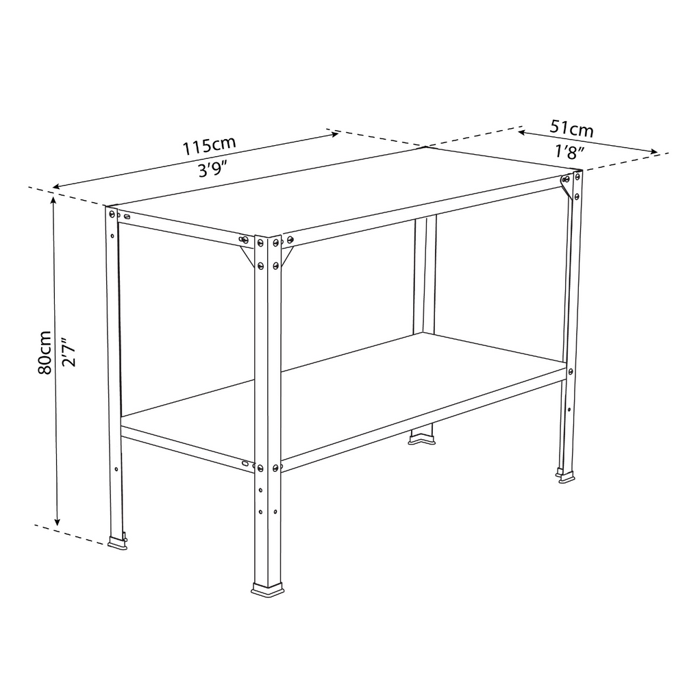 Greenhouse 8x12 Balance- Grey Frame with 2 x Work Benches