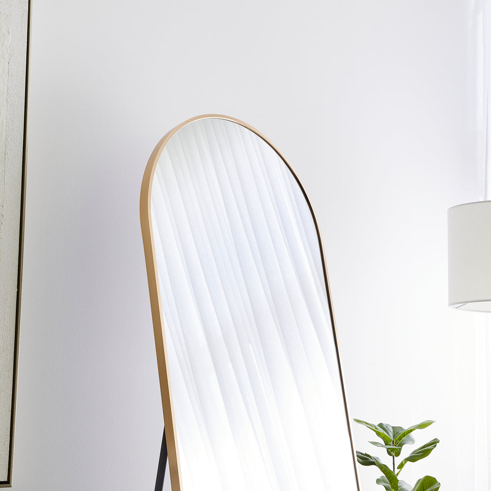 Marketlane 165cm Cindy Arched Standing Full Length Mirror Gold
