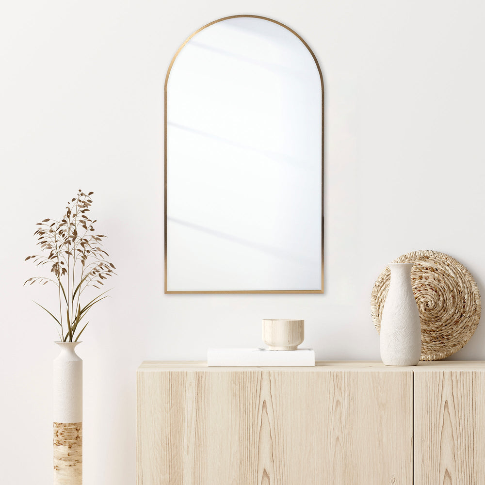 80cm Naomi Arched Wall Mirror Gold