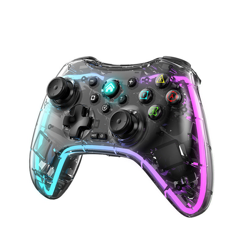 Transparent game controller color light pc/switch mobile phone wireless 2.4G Bluetooth computer TV game controller Type-C