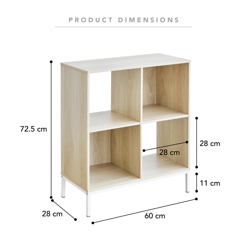 Marketlane Cuba 60cm Small Bookshelf Oak White